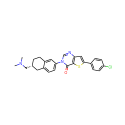 CN(C)C[C@@H]1CCc2cc(-n3cnc4cc(-c5ccc(Cl)cc5)sc4c3=O)ccc2C1 ZINC000038149695