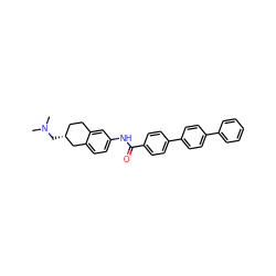CN(C)C[C@@H]1CCc2cc(NC(=O)c3ccc(-c4ccc(-c5ccccc5)cc4)cc3)ccc2C1 ZINC000072113062