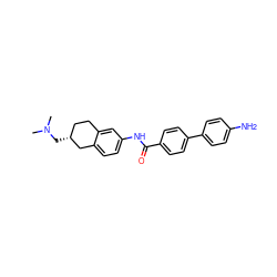 CN(C)C[C@@H]1CCc2cc(NC(=O)c3ccc(-c4ccc(N)cc4)cc3)ccc2C1 ZINC000072114108
