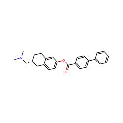 CN(C)C[C@@H]1CCc2cc(OC(=O)c3ccc(-c4ccccc4)cc3)ccc2C1 ZINC000072116341