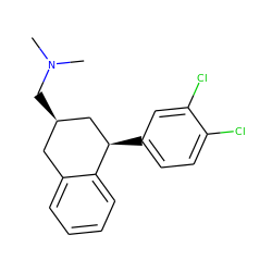 CN(C)C[C@@H]1Cc2ccccc2[C@H](c2ccc(Cl)c(Cl)c2)C1 ZINC000066100376