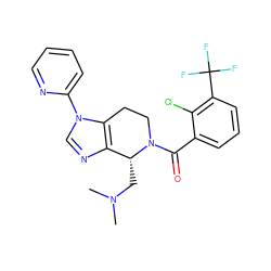 CN(C)C[C@@H]1c2ncn(-c3ccccn3)c2CCN1C(=O)c1cccc(C(F)(F)F)c1Cl ZINC000218359638