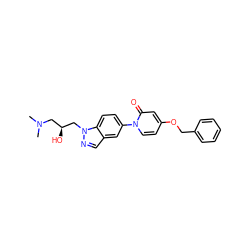 CN(C)C[C@H](O)Cn1ncc2cc(-n3ccc(OCc4ccccc4)cc3=O)ccc21 ZINC000064559461