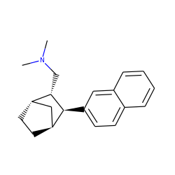 CN(C)C[C@H]1[C@H]2CC[C@@H](C2)[C@@H]1c1ccc2ccccc2c1 ZINC000100870781