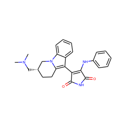 CN(C)C[C@H]1CCc2c(C3=C(Nc4ccccc4)C(=O)NC3=O)c3ccccc3n2C1 ZINC000103203070