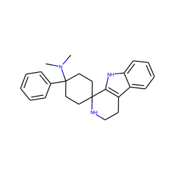 CN(C)C1(c2ccccc2)CCC2(CC1)NCCc1c2[nH]c2ccccc12 ZINC000114002552