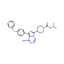 CN(C)CC(=O)N1CCC(c2nc(-c3ccc(Oc4ccccc4)cc3)c3c(N)nccn23)CC1 ZINC000096168061