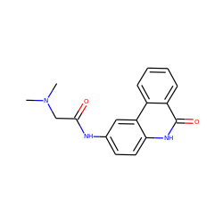 CN(C)CC(=O)Nc1ccc2[nH]c(=O)c3ccccc3c2c1 ZINC000000008960