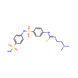 CN(C)CC/N=C(\S)Nc1ccc(S(=O)(=O)Nc2ccc(S(N)(=O)=O)cc2)cc1 ZINC000028521765
