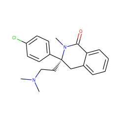 CN(C)CC[C@@]1(c2ccc(Cl)cc2)Cc2ccccc2C(=O)N1C ZINC000053230030