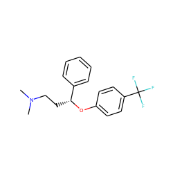 CN(C)CC[C@@H](Oc1ccc(C(F)(F)F)cc1)c1ccccc1 ZINC000021992582