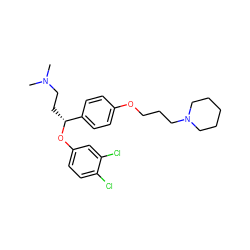 CN(C)CC[C@@H](Oc1ccc(Cl)c(Cl)c1)c1ccc(OCCCN2CCCCC2)cc1 ZINC000028892942