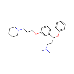 CN(C)CC[C@@H](Oc1ccccc1)c1cccc(OCCCN2CCCCC2)c1 ZINC000028892779