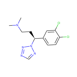 CN(C)CC[C@@H](c1ccc(Cl)c(Cl)c1)n1ncnn1 ZINC000058575690