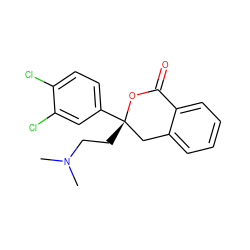 CN(C)CC[C@]1(c2ccc(Cl)c(Cl)c2)Cc2ccccc2C(=O)O1 ZINC000053246946