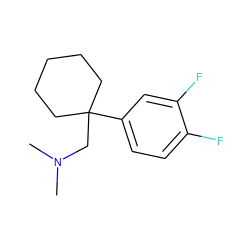 CN(C)CC1(c2ccc(F)c(F)c2)CCCCC1 ZINC000066079018