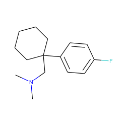 CN(C)CC1(c2ccc(F)cc2)CCCCC1 ZINC000066073973