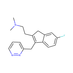 CN(C)CCC1=C(Cc2cccnn2)c2ccc(F)cc2C1 ZINC000038277463