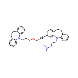 CN(C)CCCN1c2ccccc2CCc2ccc(C#CCOCCCN3c4ccccc4CCc4ccccc43)cc21 ZINC000653845370