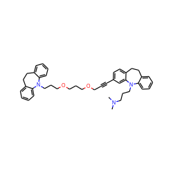 CN(C)CCCN1c2ccccc2CCc2ccc(C#CCOCCCOCCCN3c4ccccc4CCc4ccccc43)cc21 ZINC000653851973