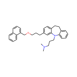 CN(C)CCCN1c2ccccc2CCc2ccc(CCCOCc3cccc4ccccc34)cc21 ZINC000653852005