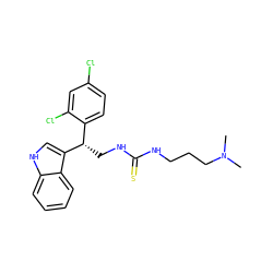 CN(C)CCCNC(=S)NC[C@@H](c1ccc(Cl)cc1Cl)c1c[nH]c2ccccc12 ZINC000003414977