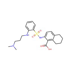 CN(C)CCCNc1ccccc1S(=O)(=O)Nc1ccc2c(c1C(=O)O)CCCC2 ZINC000014964435