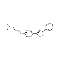 CN(C)CCCOc1ccc(-c2cc(-c3ccccc3)no2)cc1 ZINC000028356764
