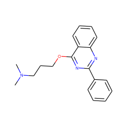 CN(C)CCCOc1nc(-c2ccccc2)nc2ccccc12 ZINC000013445630