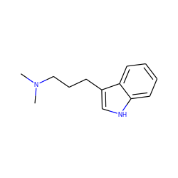 CN(C)CCCc1c[nH]c2ccccc12 ZINC000000393884