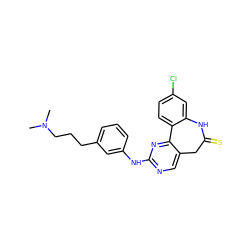 CN(C)CCCc1cccc(Nc2ncc3c(n2)-c2ccc(Cl)cc2NC(=S)C3)c1 ZINC000082156914