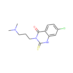 CN(C)CCCn1c(=S)[nH]c2cc(Cl)ccc2c1=O ZINC000007328628