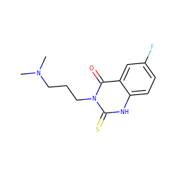 CN(C)CCCn1c(=S)[nH]c2ccc(F)cc2c1=O ZINC000146034483