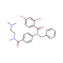 CN(C)CCN(C)C(=O)c1ccc(N(Cc2ccccc2)C(=O)c2ccc(O)cc2O)cc1 ZINC000653682838