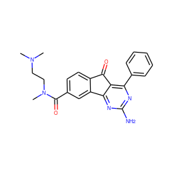 CN(C)CCN(C)C(=O)c1ccc2c(c1)-c1nc(N)nc(-c3ccccc3)c1C2=O ZINC000049802201