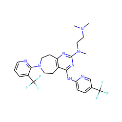 CN(C)CCN(C)c1nc2c(c(Nc3ccc(C(F)(F)F)cn3)n1)CCN(c1ncccc1C(F)(F)F)CC2 ZINC000147386530