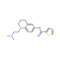 CN(C)CCN1CCCc2cc(NC(=N)c3cccs3)ccc21 ZINC000073196017