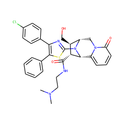 CN(C)CCNC(=O)[C@H]1[C@H]2c3cccc(=O)n3C[C@@H]([C@@H]1CO)N2c1nc(-c2ccc(Cl)cc2)c(-c2ccccc2)s1 ZINC000044352184