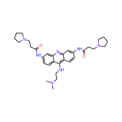 CN(C)CCNc1c2ccc(NC(=O)CCN3CCCC3)cc2nc2cc(NC(=O)CCN3CCCC3)ccc12 ZINC000027518106