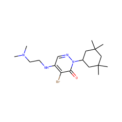 CN(C)CCNc1cnn(C2CC(C)(C)CC(C)(C)C2)c(=O)c1Br ZINC000118633873