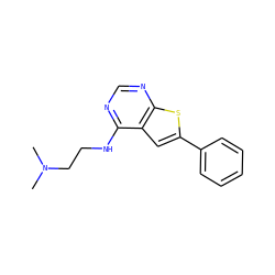 CN(C)CCNc1ncnc2sc(-c3ccccc3)cc12 ZINC000007004808