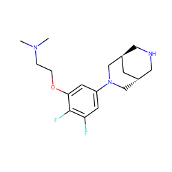 CN(C)CCOc1cc(N2C[C@H]3CNC[C@@H](C3)C2)cc(F)c1F ZINC000474609860