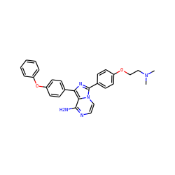 CN(C)CCOc1ccc(-c2nc(-c3ccc(Oc4ccccc4)cc3)c3c(N)nccn23)cc1 ZINC000096168194