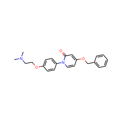 CN(C)CCOc1ccc(-n2ccc(OCc3ccccc3)cc2=O)cc1 ZINC000013983165