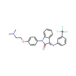 CN(C)CCOc1ccc(N2C(=O)/C(=N/c3cccc(C(F)(F)F)c3)c3ccccc32)cc1 ZINC000036185067