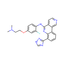 CN(C)CCOc1ccc(Nc2nc3c(-c4nc[nH]n4)cccc3c3cnccc23)c(F)c1 ZINC000073163821