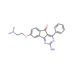 CN(C)CCOc1ccc2c(c1)-c1nc(N)nc(-c3ccccc3)c1C2=O ZINC000049055668