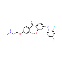 CN(C)CCOc1ccc2c(c1)COc1cc(Nc3ccc(F)cc3F)ccc1C2=O ZINC000103292979