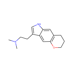 CN(C)CCc1c[nH]c2cc3c(cc12)OCCC3 ZINC000013727655