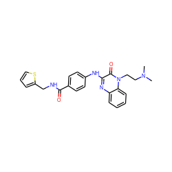 CN(C)CCn1c(=O)c(Nc2ccc(C(=O)NCc3cccs3)cc2)nc2ccccc21 ZINC000028525943